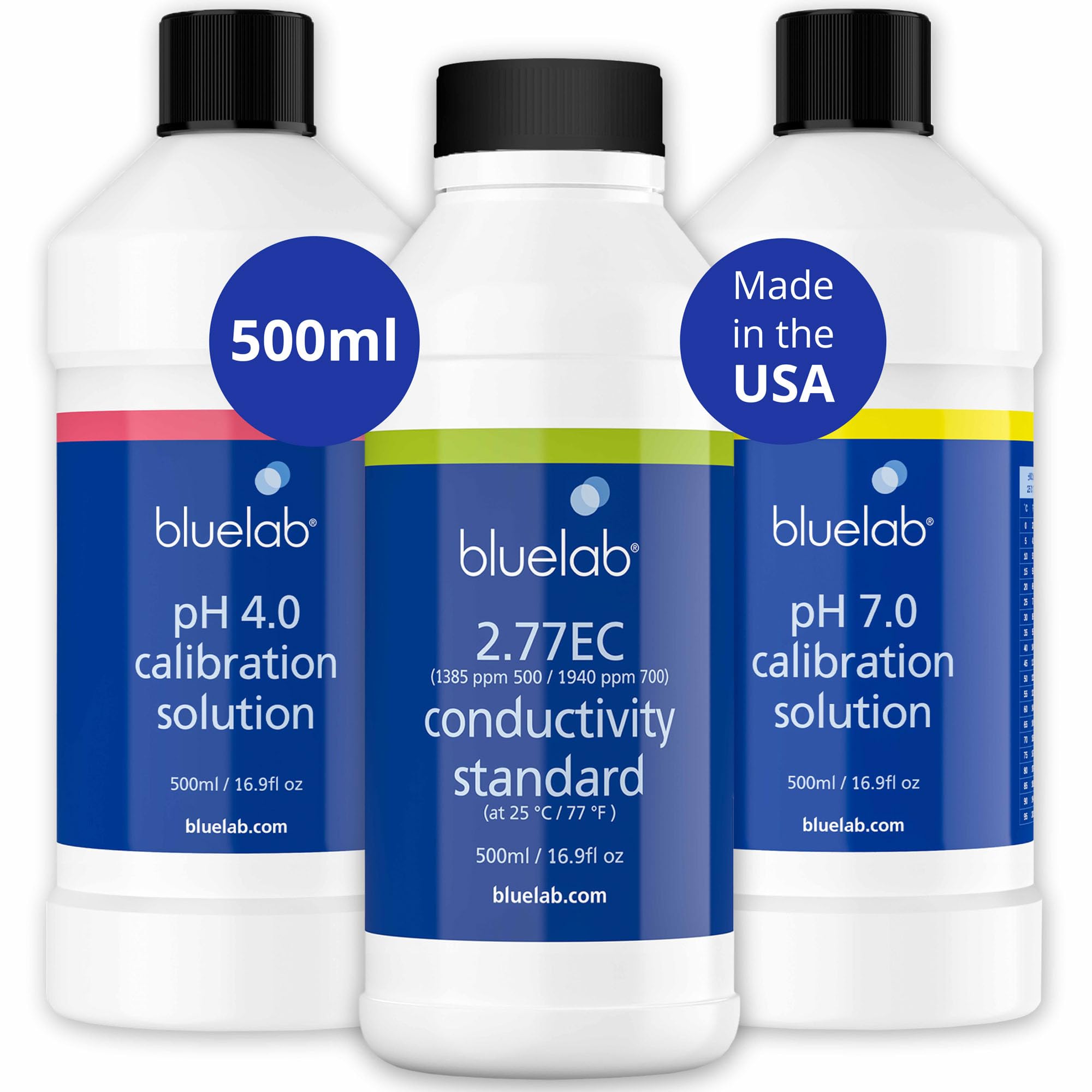 Bluelab Calibration Solution pH 4.0, 7.0 and 2.77