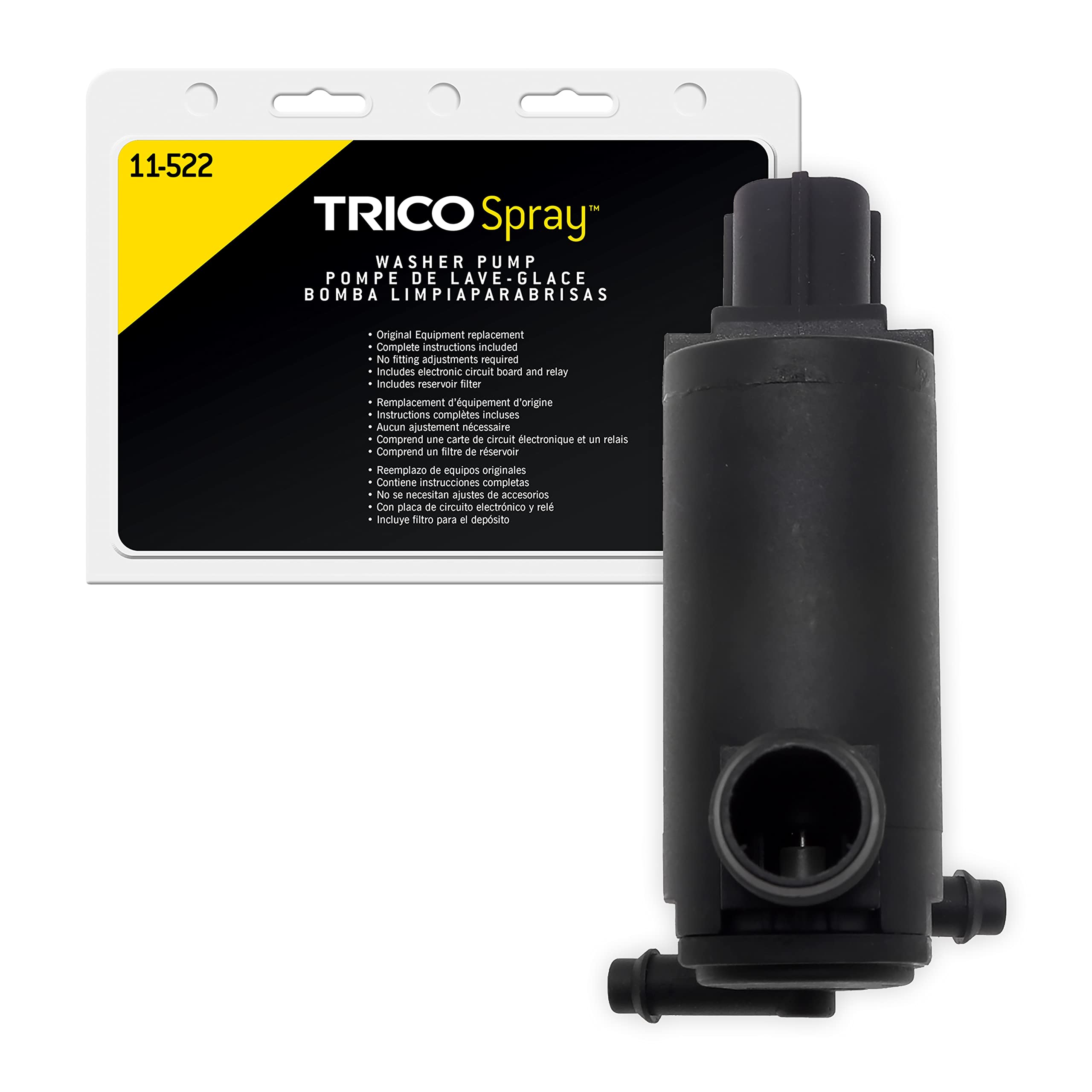 Photo 1 of TRICO Spray Automotive Replacement Windshield Washer Pump (11-522) Fits Select Ford, Lincoln, and Mercury Model Years