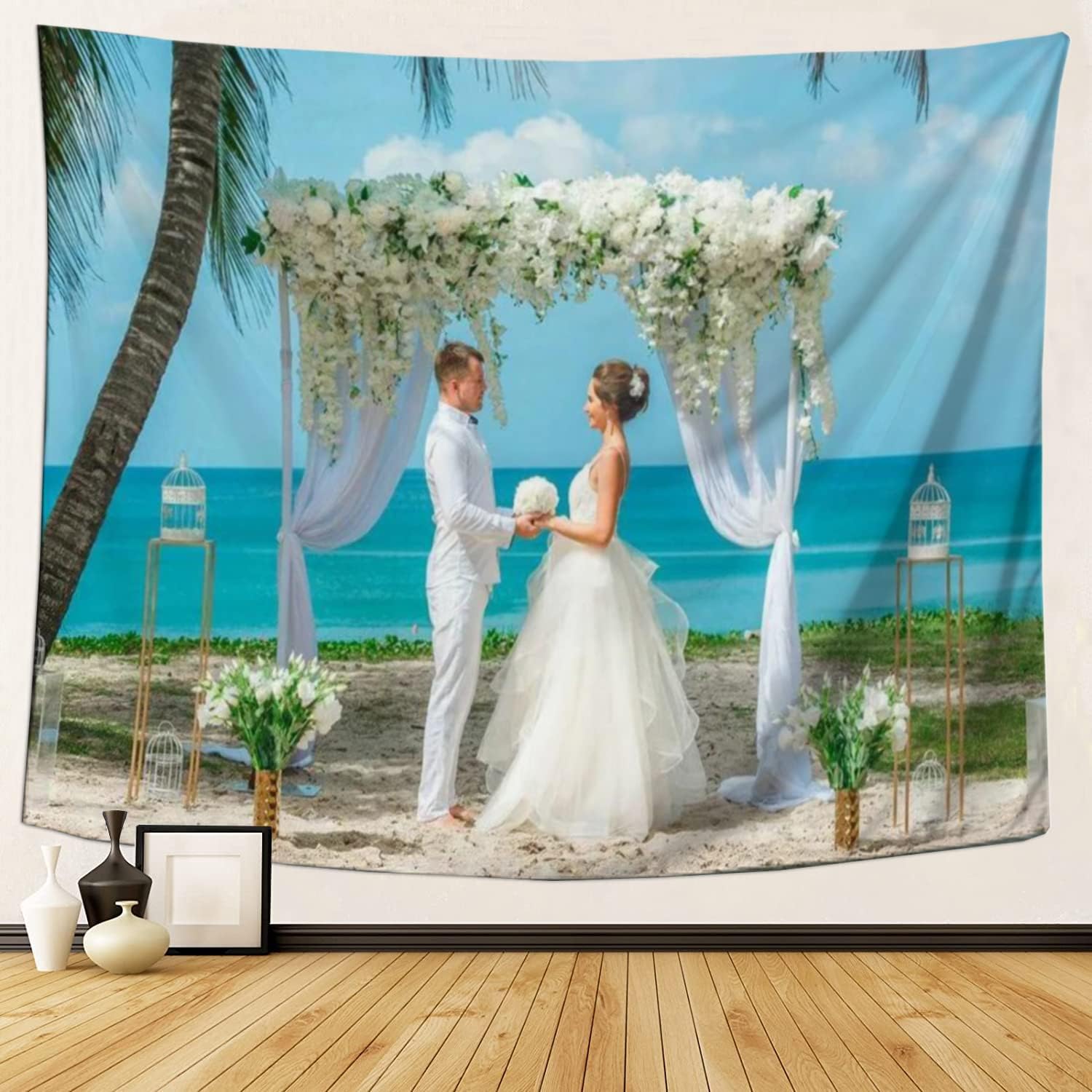 Tapestries - QINHUANG Customized backdrop upload image Custom Wall Tapestry Personalized backdrop For bedroom room living Decor (80''WX60''L)