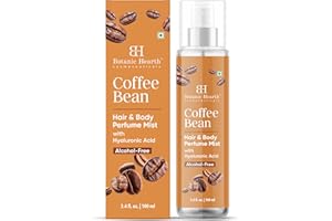 Botanic Hearth Coffee Bean Hair Perfume & Body Mist, Long-Lasting Hair Deodorizer & Body Scent for Women & Men, Alcohol-Free 