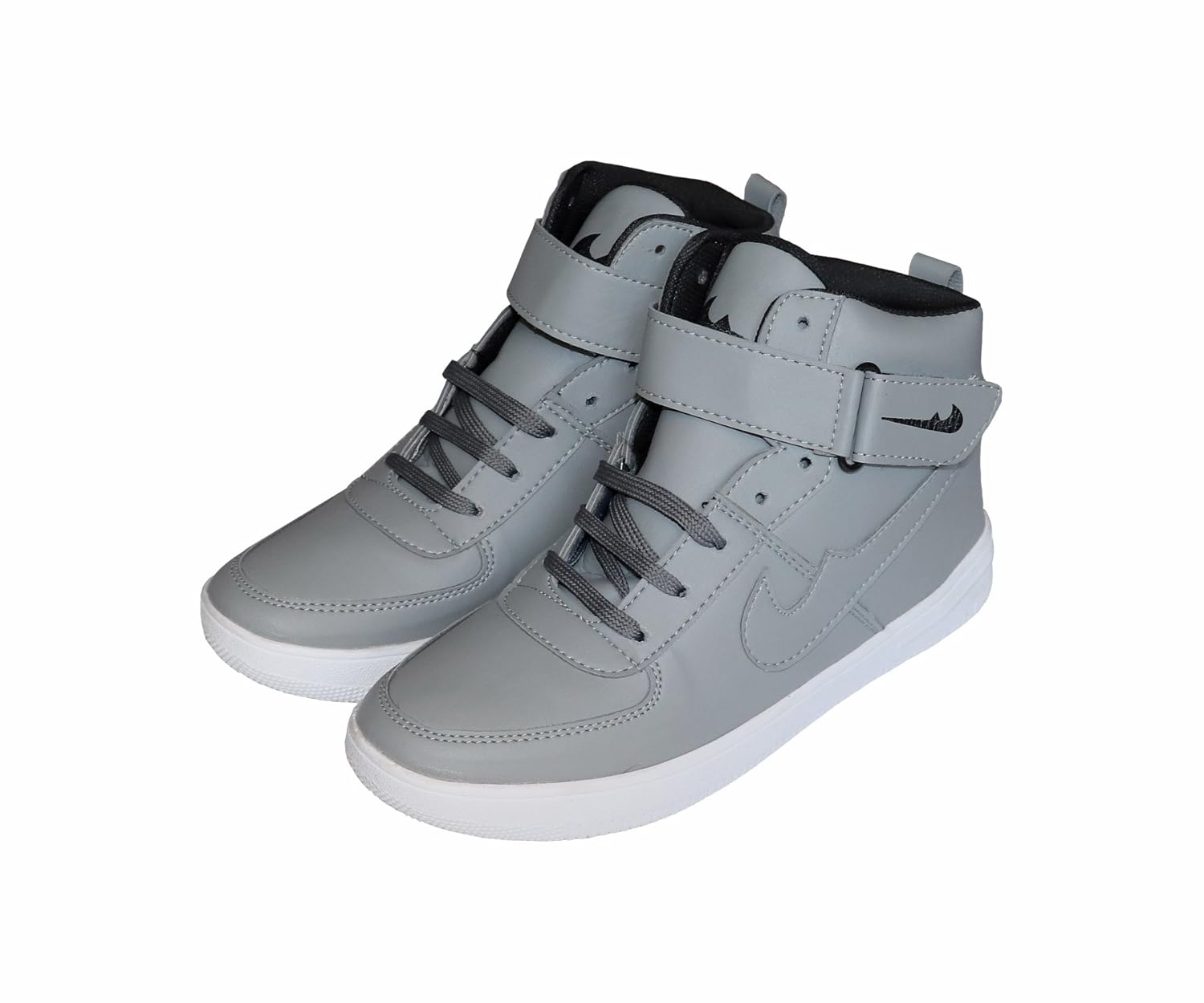 grey velcro shoes