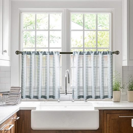 Amazon Com Jola S House Tier Curtains Kitchen Cafe Bathroom