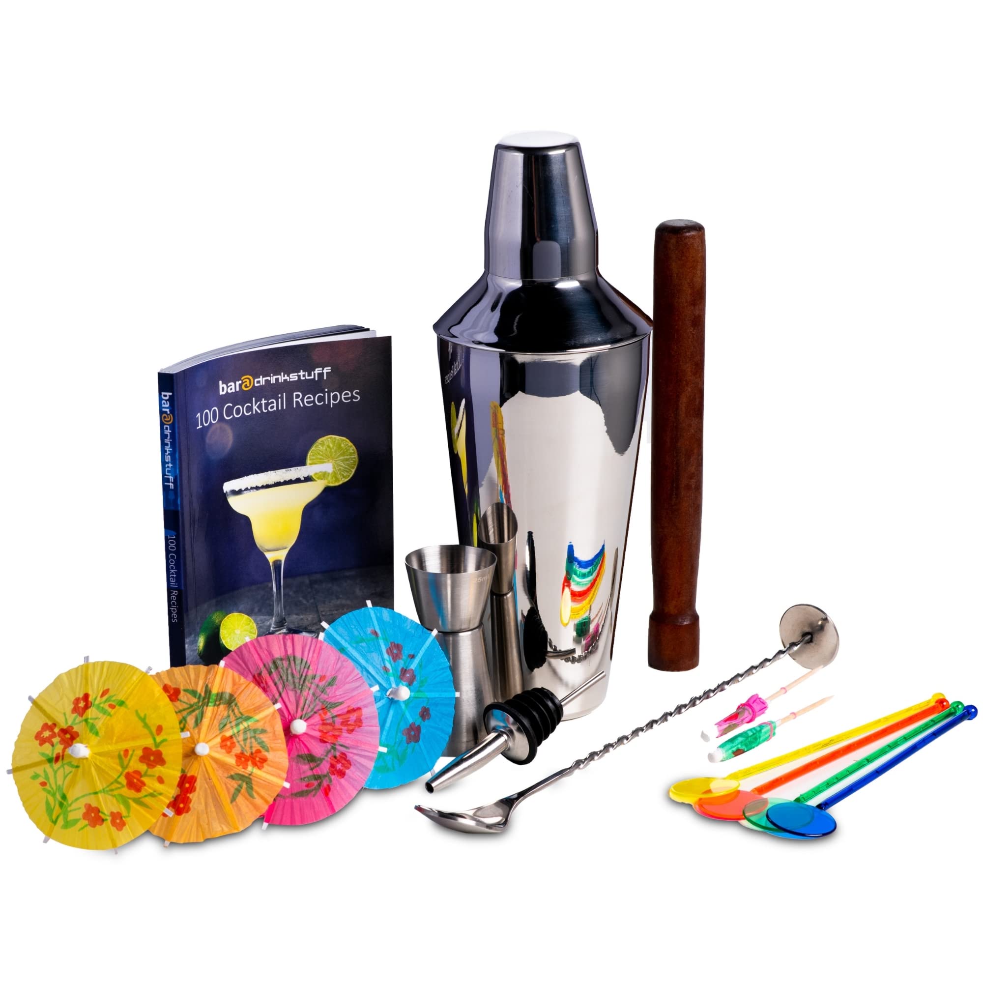 Retro 80s Christmas Cocktail Set – Festive Bar Kit with Shaker, Tools & Recipes, Gift Ready