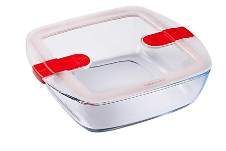 Compra Pyrex Cook et Heat - Plato cuadrado de cristal con tapa ...