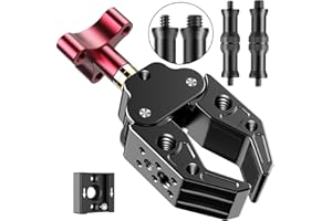 OGITBIO Super Clamp with 1/4&3/8 Standard Stud for Photo Video Studio, Photography Camera Crab Clamp for Cameras, Lighting,DSLR Camera Rig, LED Lights, Flash Light, LCD Field Monitor,Mic