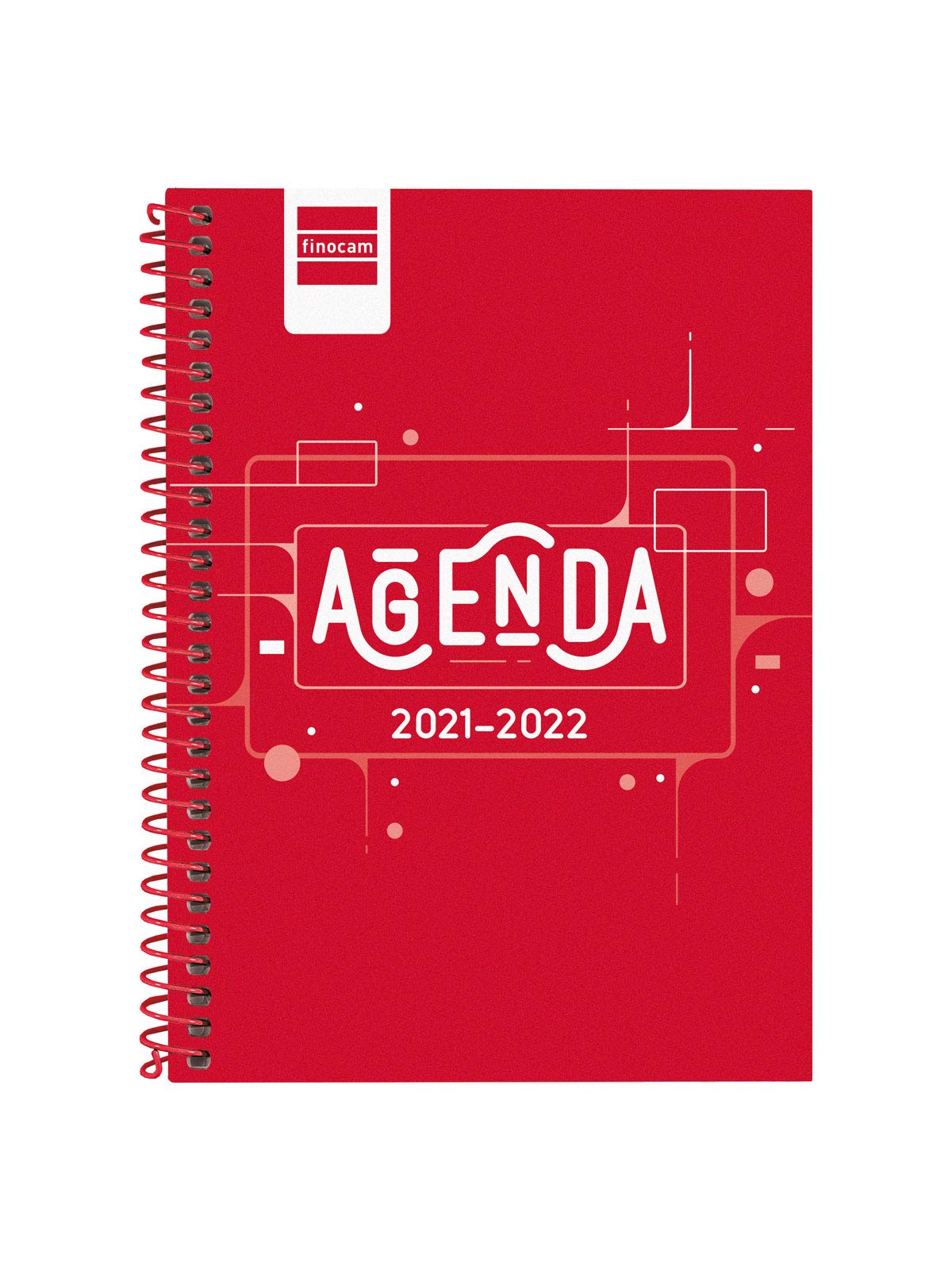 Finocam Diary 2021 2022 Week to View Landscape September 2021, June 2022 10 months and July/August 8th - 120x162 (Small), Cool Red Spanish, 645000222
