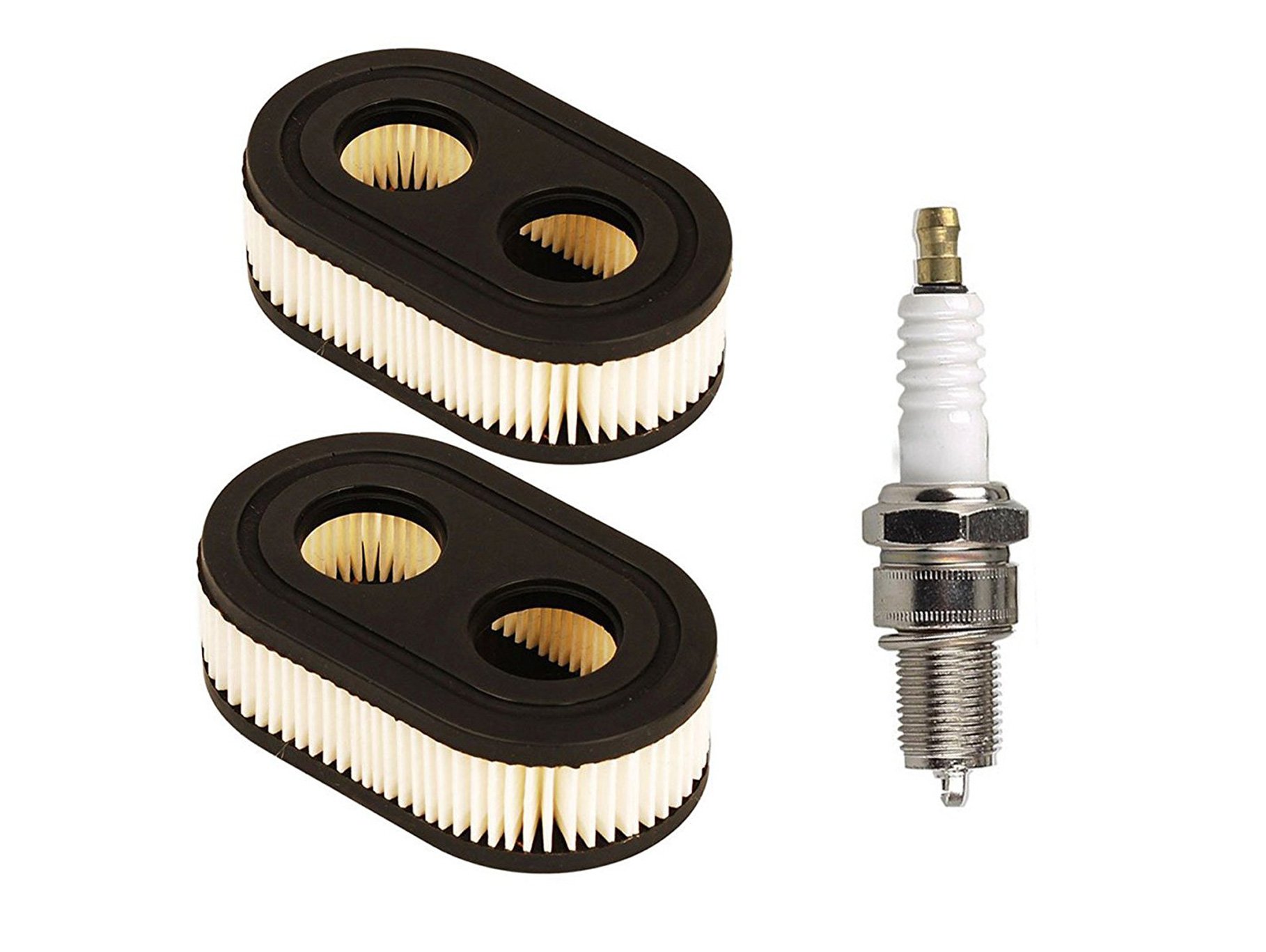 OxoxO Air Filter Cleaner Cartridge With Spark Plug Compatible with Briggs & Stratton 798452 593260 Engine Lawnmower Oregon 30-168 Rotary 14364