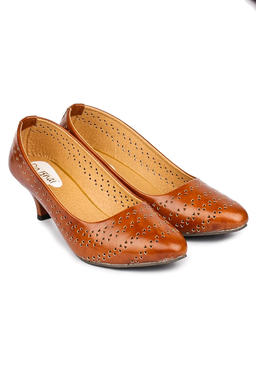 do bhai women's synthetic bellies - brown