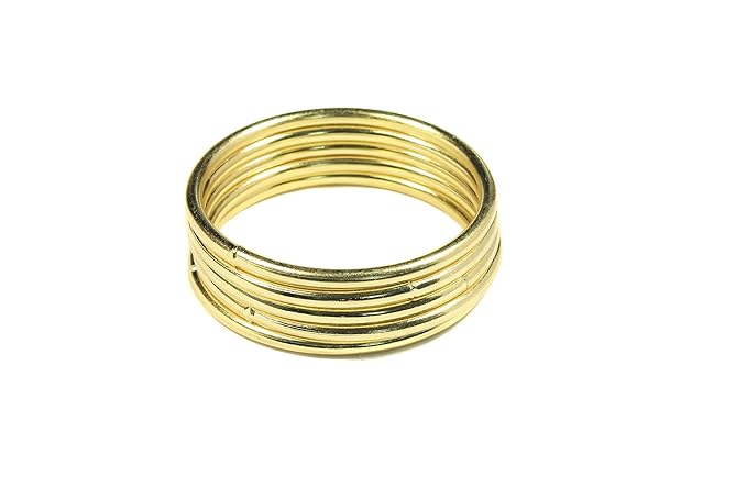 Bistore - Set of 5pcs Gold Dream Catcher Metal Hoops, (Dream Catcher Metal Rings) (2-inch Gold)