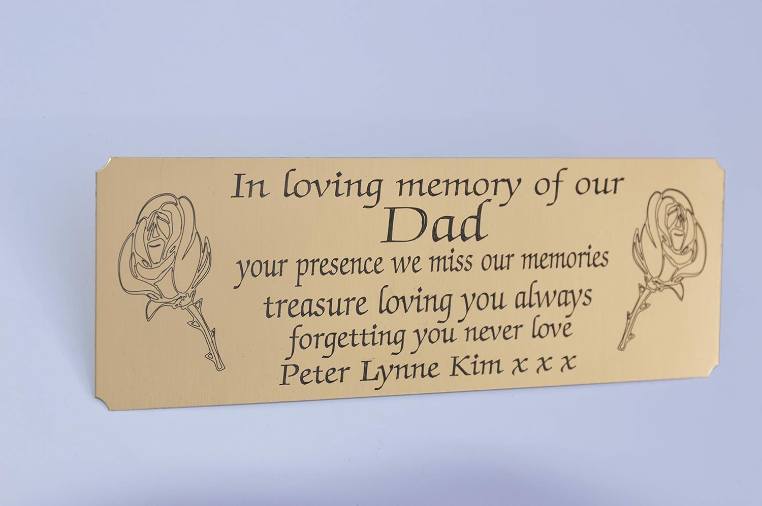 SOLID BRASS PERSONALISED MEMORIAL BENCH PLAQUE SIGN 6" X 2" ENGRAVED