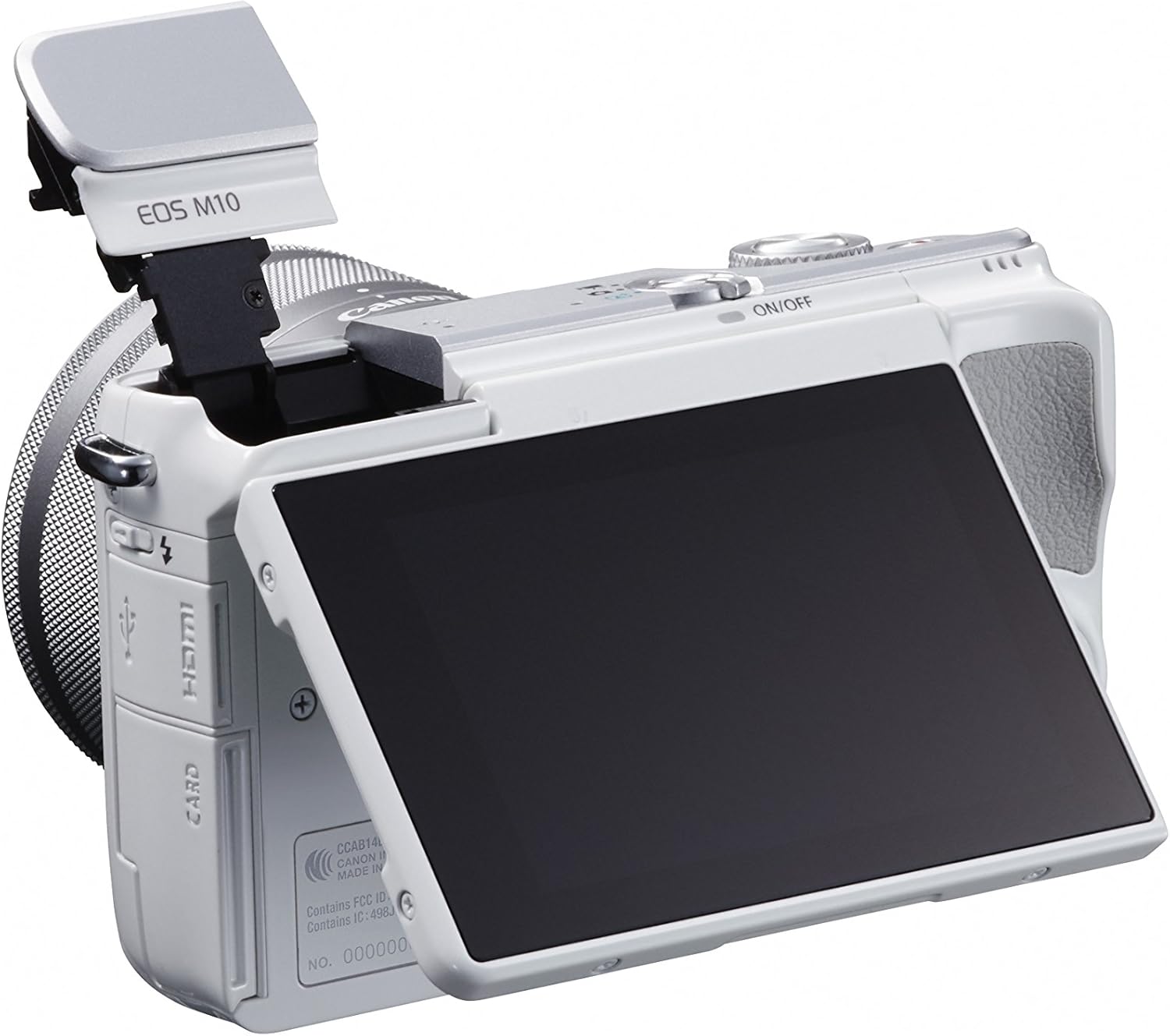 Amazon Com Canon Eos M10 Mirrorless Camera Kit With Ef M 15 45mm Image Stabilization Stm Lens Kit White Camera Photo