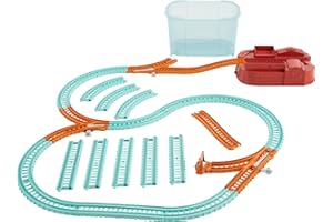 Thomas & Friends Toy Train Set for Kids TrackMaster Builder Bucket Storage Container with 25 Track & Play Pieces for Preschoolers