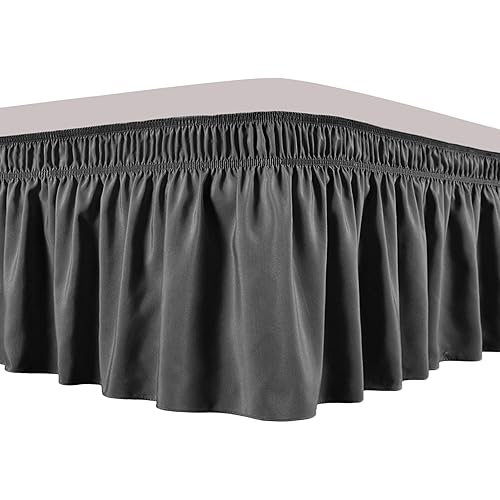 Obytex Wrap Around Bed Skirts, Cotton Bedskirt Elastic Dust Ruffle Silky Soft & Wrinkle Free Classic Stylish Look in Your Bedroom