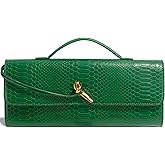 Jumping Deer Woven Clutch Purses for Women, Formal Satchel Leather Evening Bag Shoulder Handbag