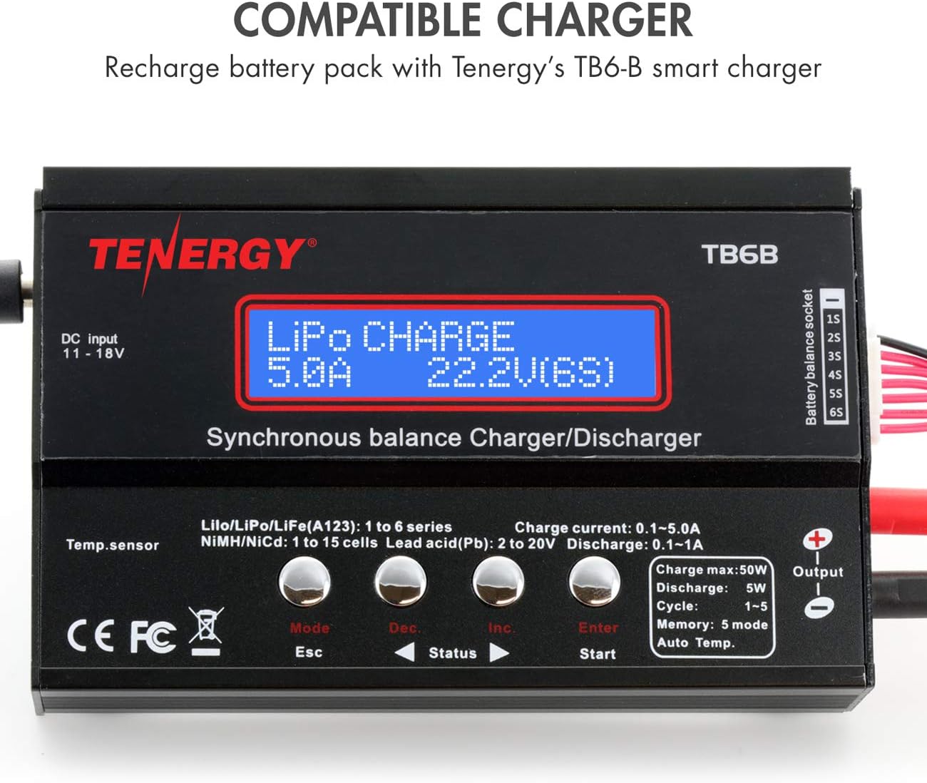 Tenergy NiMH Receiver RX Battery with Hitec Connectors 6V 2000mAh High Capacity Rechargeable Battery Pack for RC Airplanes/RC Aircrafts and More: Toys & Games
