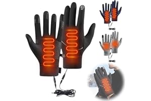 Heated Gloves for Men and Women Winter Full Finger Hand Warmers Electric Heated Gloves Skiing Cycling Golf Hiking