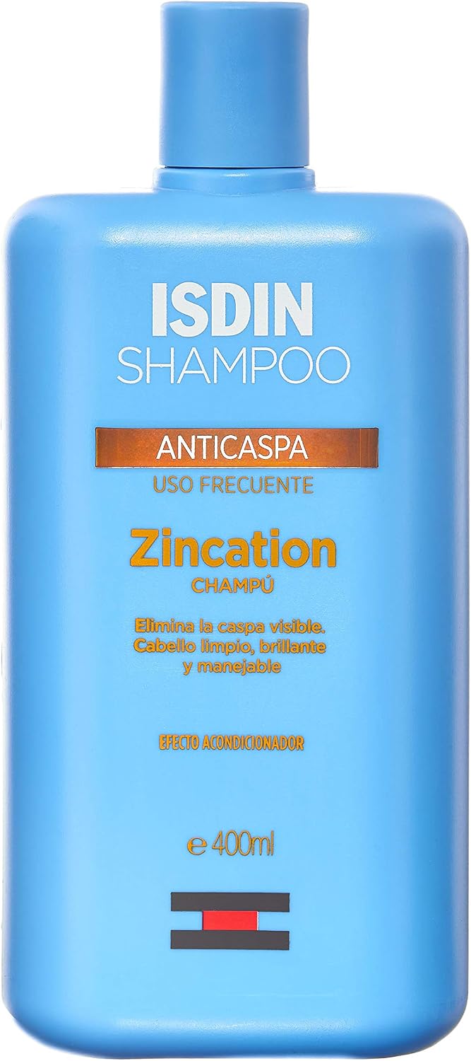 Isdin Zincation Anti-Dandruff Shampoo Frequent Use - 1 x 400 ml, white, 400 ml (Pack of 1)