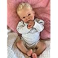 Zero Pam Realistic Reborn Baby Dolls Boy Silicone Full Body 18 inch Toddlers Newborn Baby Dolls Eyes Open with Hair Vinyl Full Limbs Washable Lifelike Reborn Babies Doll Toys for Kids 3