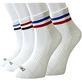 olive socks Training Cotton Cushioned Striped Ankle Socks (6 Pair)