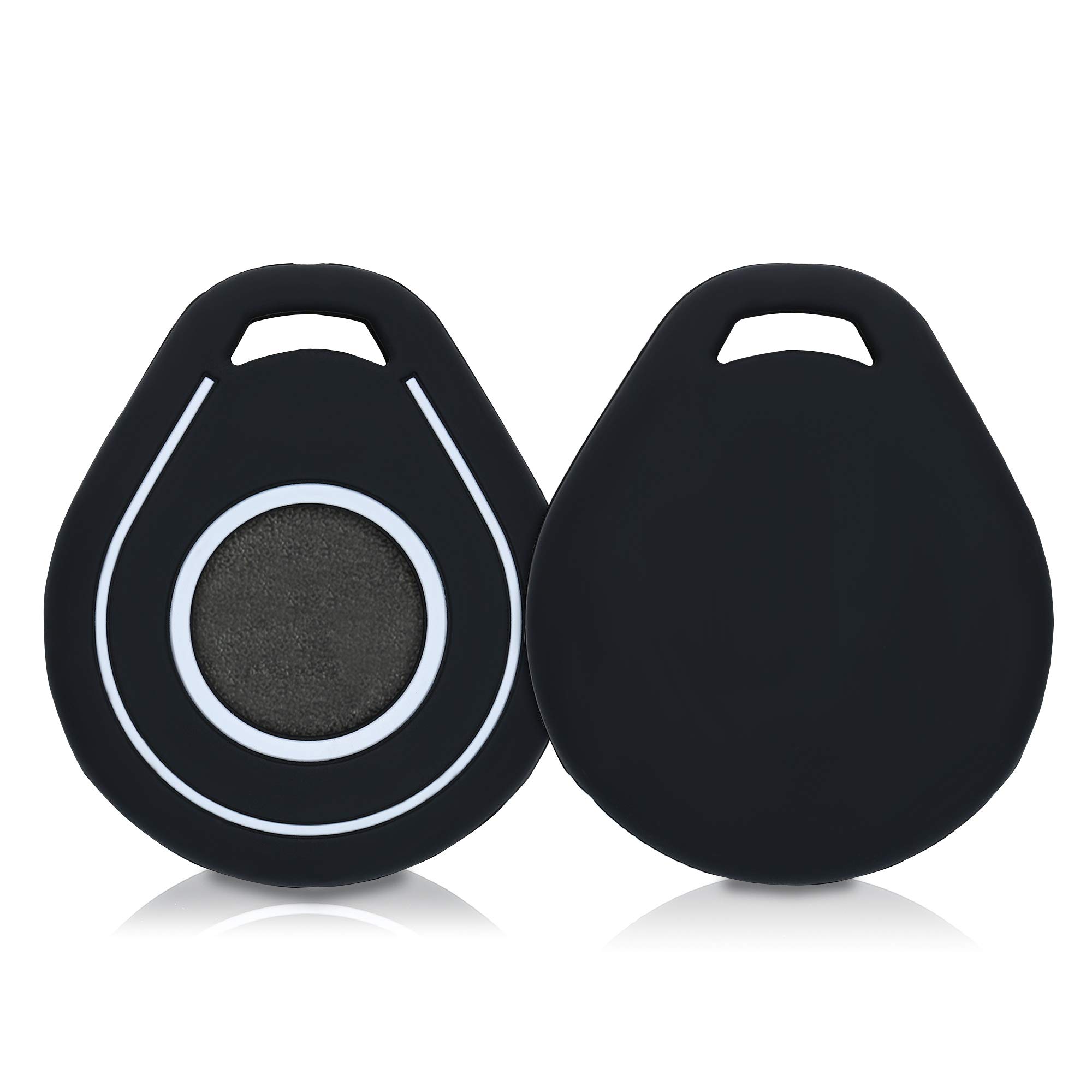 kwmobile Silicone Cover Compatible with Harley Davidson Motorcycle Key - Protective Soft Case Skin Protector for Motorcycle Remote Key Fob - Black/White