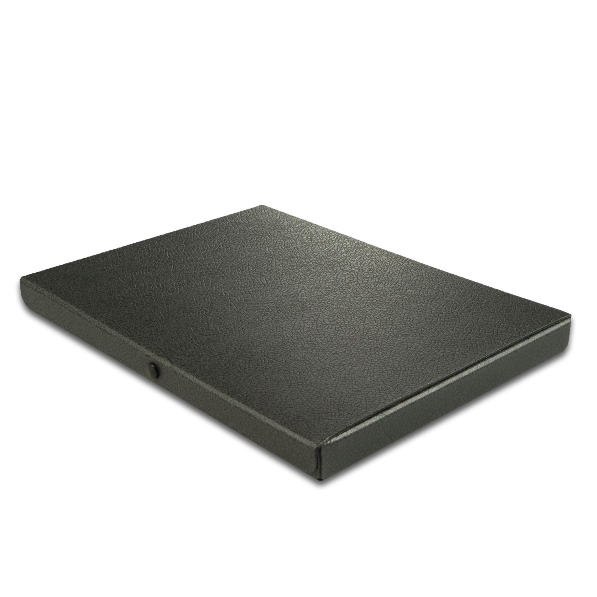 Elba 400000992 Box File with Push Button Fastening 1 cm for Approx 80 DIN A4 Pages 3 Flaps Label Black Capacity: 2 cm, for Approx. 180 DIN A4 Pages Black