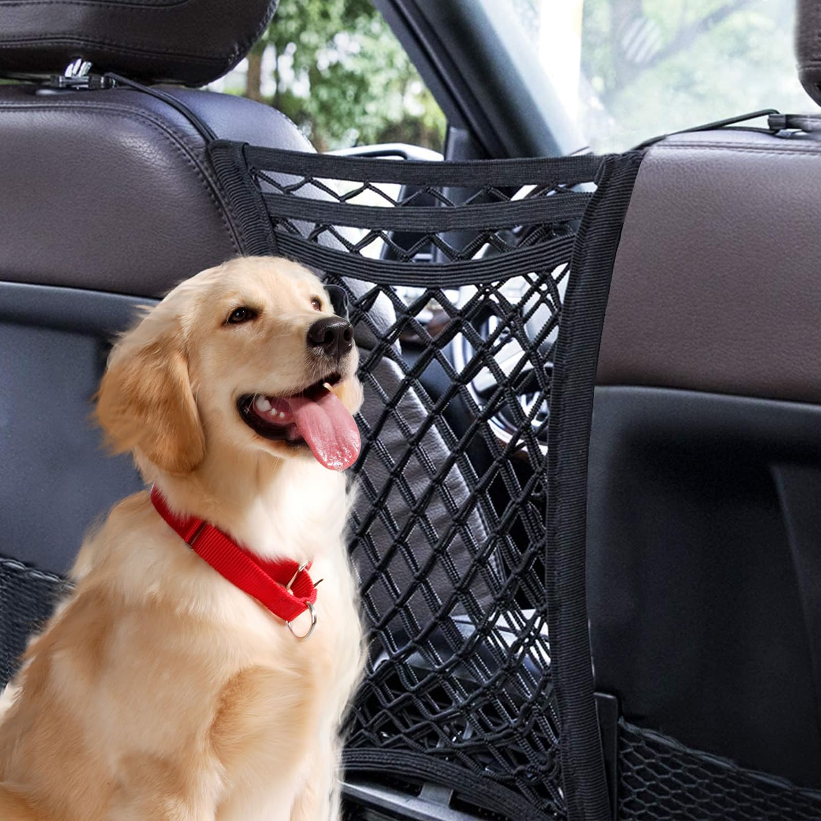 Ninnyi 3 Layer Mesh Dog Guards for Cars Barrier, Stretchable Front Seat Dogs Guard Divider