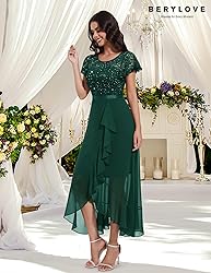 BeryLove Sequin Formal Dresses for Women Flutter