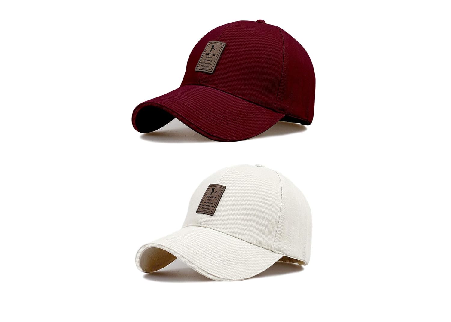 Buy Evanden Combo Maroon and White Edixo Baseball Stylish Cap Men Women