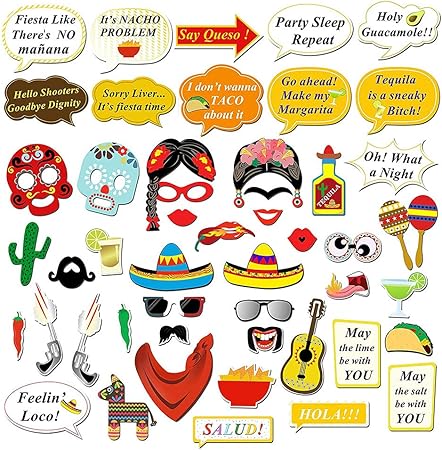 Amazon Co Jp フォトプロップス 写真撮影小道具 パーティー用 手軽にインスタ映え 盛り上げグッズ パーティーグッズ 56点セット おもちゃ