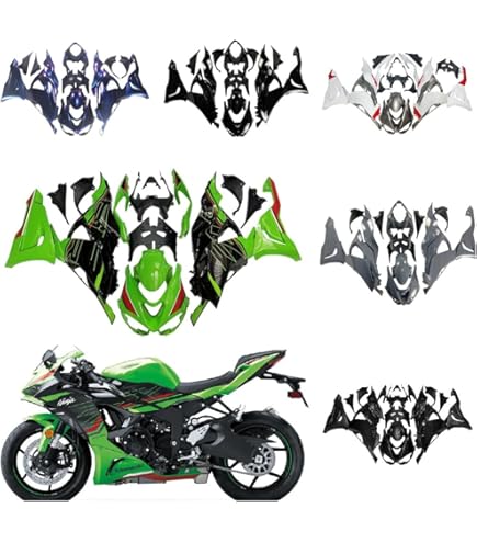 Amazon.com: NT Silver White Fairing Fit for 2024 2025 ZX6R ZX-6R