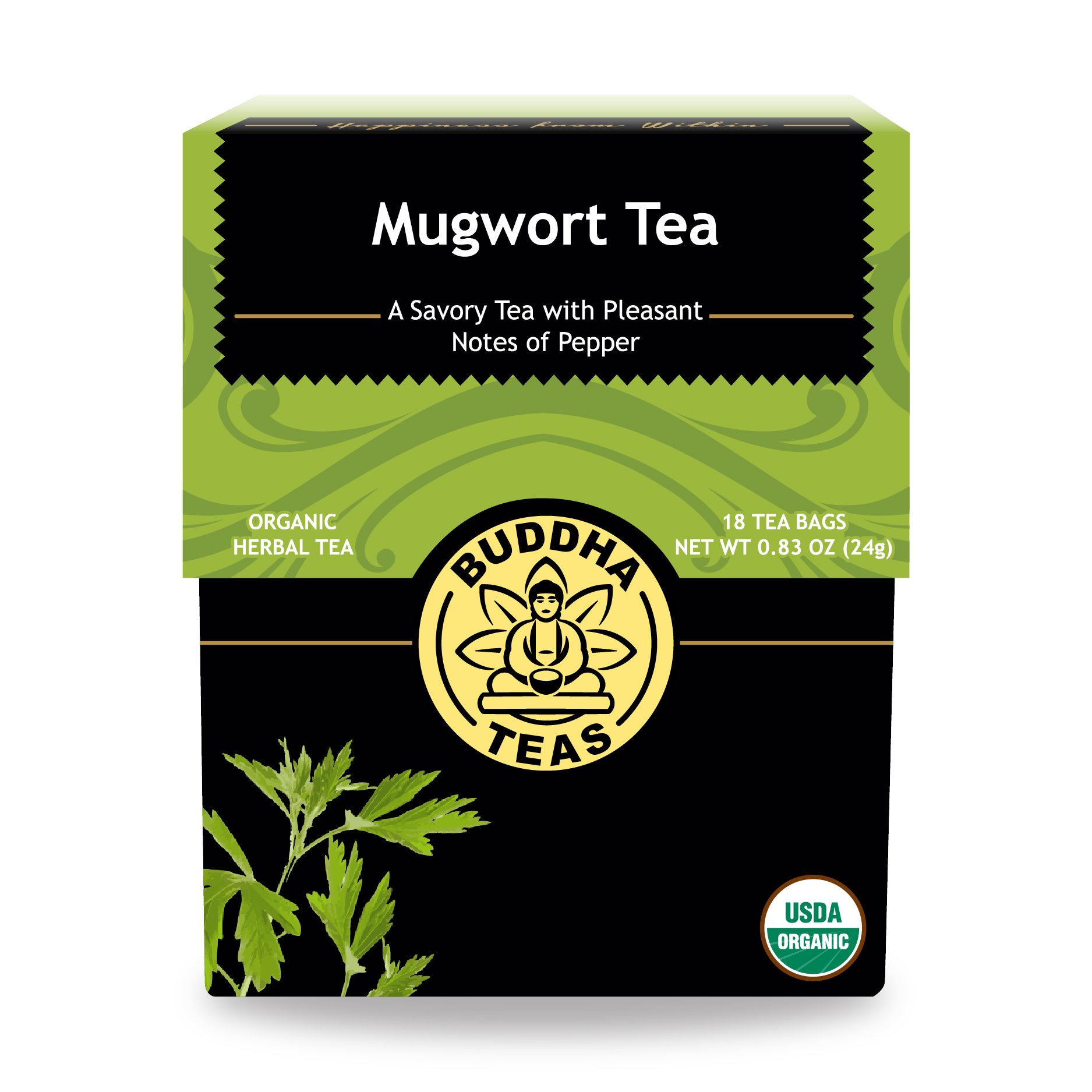 Organic Mugwort Tea, 18 BleachFree Tea Bags Organic Tea Improves