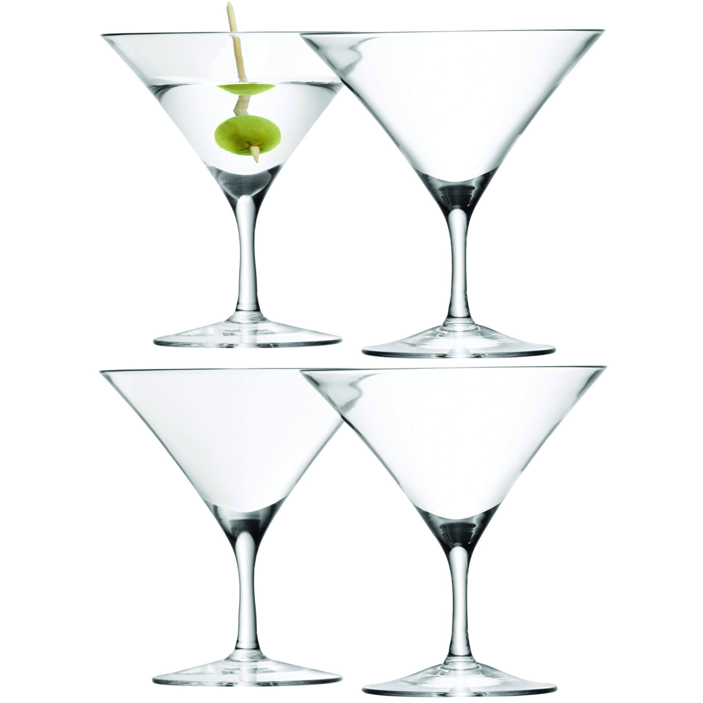 LSA Bar Martini Glass 180ml Clear | Set of 4 | Mouthblown & Handmade Glass | BR20