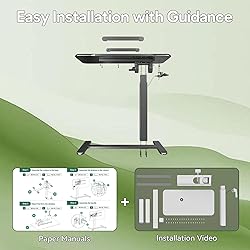 Gibbon Mounts Rolling Laptop Desk, Mobile Standing