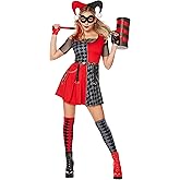 Spirit Halloween DC Villains Adult Harley Quinn Dress Costume | Officially Licensed | TV, Movies, & Gaming Costumes