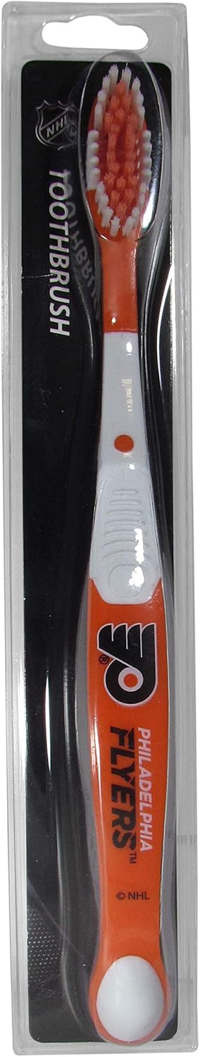 NHL Siskiyou Sports Fan Shop Philadelphia Flyers MVP Toothbrush One Size Team Color : Sports & Outdoors
