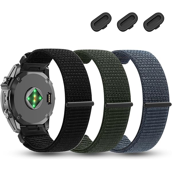 RosMank 20mm QuickFit Nylon Armband – Magnetisch, Für Garmin Fenix 8/7S/6S/5S, Approach S70, Instinct 2S – Violett