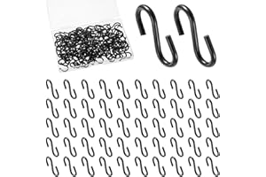 Piriuuo 100 Pcs Small S Hooks for Hanging, 1 Inch S Shaped Hooks Stainless Steel Mini S Hook Mini S Shaped Hanger for Christmas Ornament Wire Hook for DIY Crafts, Jewelry, Key Chains