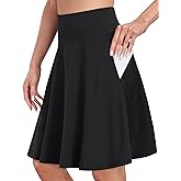 Desol 20" Women's Knee Length Tennis Golf Skirts with Shorts and Pockets High Waisted Athletic Casual Workout Skorts