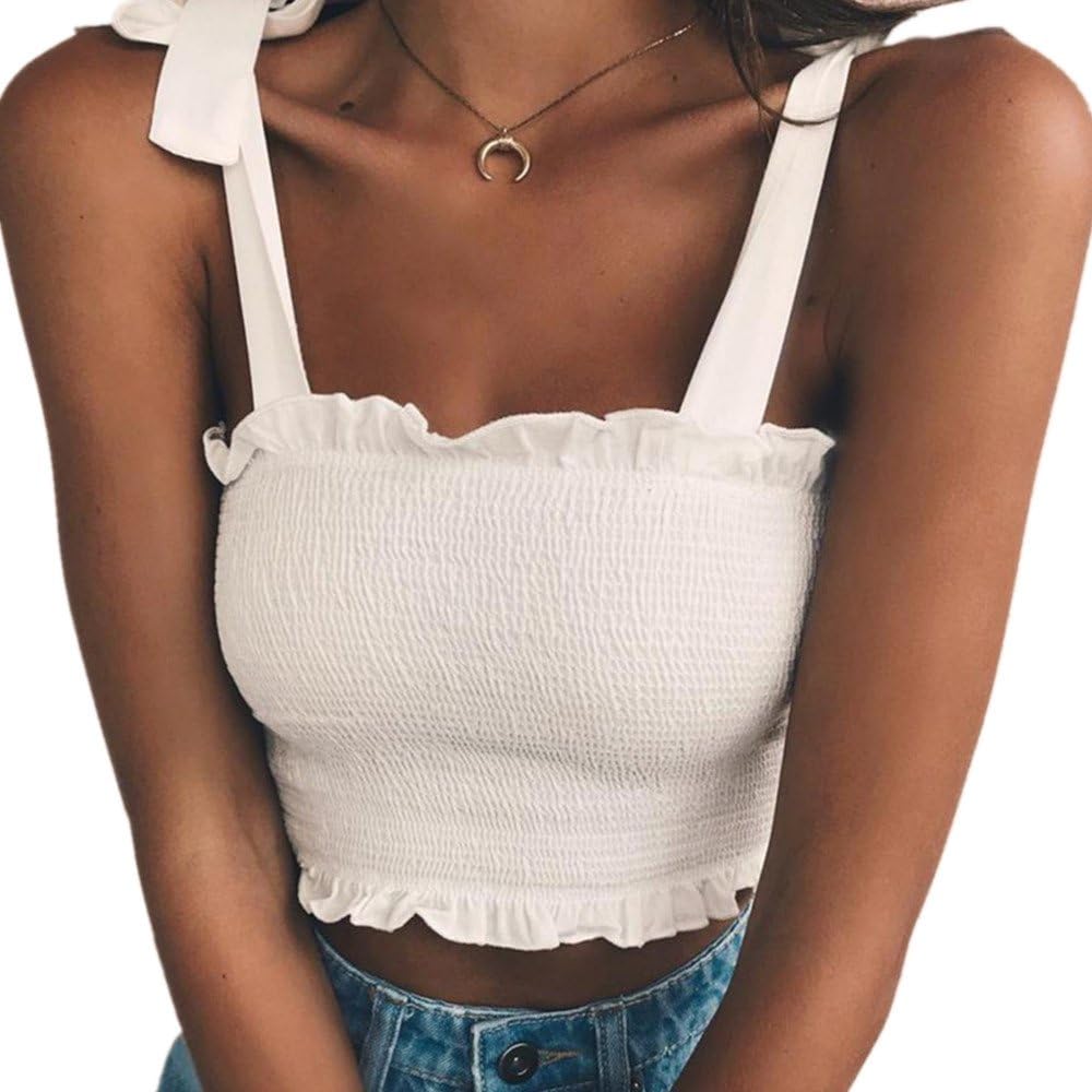 Women's Sexy Strapless Short Sleeve Ribbed Tube Top Crop