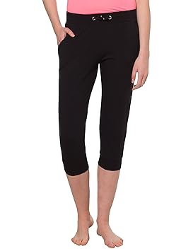 Ultrasport Damen Yogahose Vitalize - Yoga Capri Leggings - Sport Caprihose 3/4 lang - Sporthose elastisch für Pilates & Fitne
