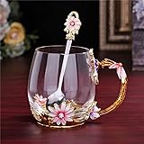 Tea Cups Coffee Mug Cups Clear Glass With Spoon Set