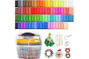 Artecho Polymer Clay, 82 Colors Modeling Clay, Earring Making Kit with Sculping Tools, Sculpey Clay Kit for Christmas Gifts