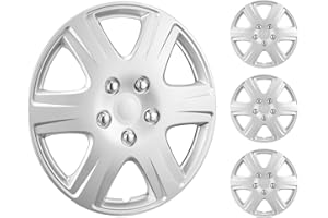 VEVOR Wheel Rim Cover Hubcaps, 15 in Diameter, Sturdy & Durable Scratch-Resistant Hubcap with Snap & Valve Nozzle Hole, ABS &