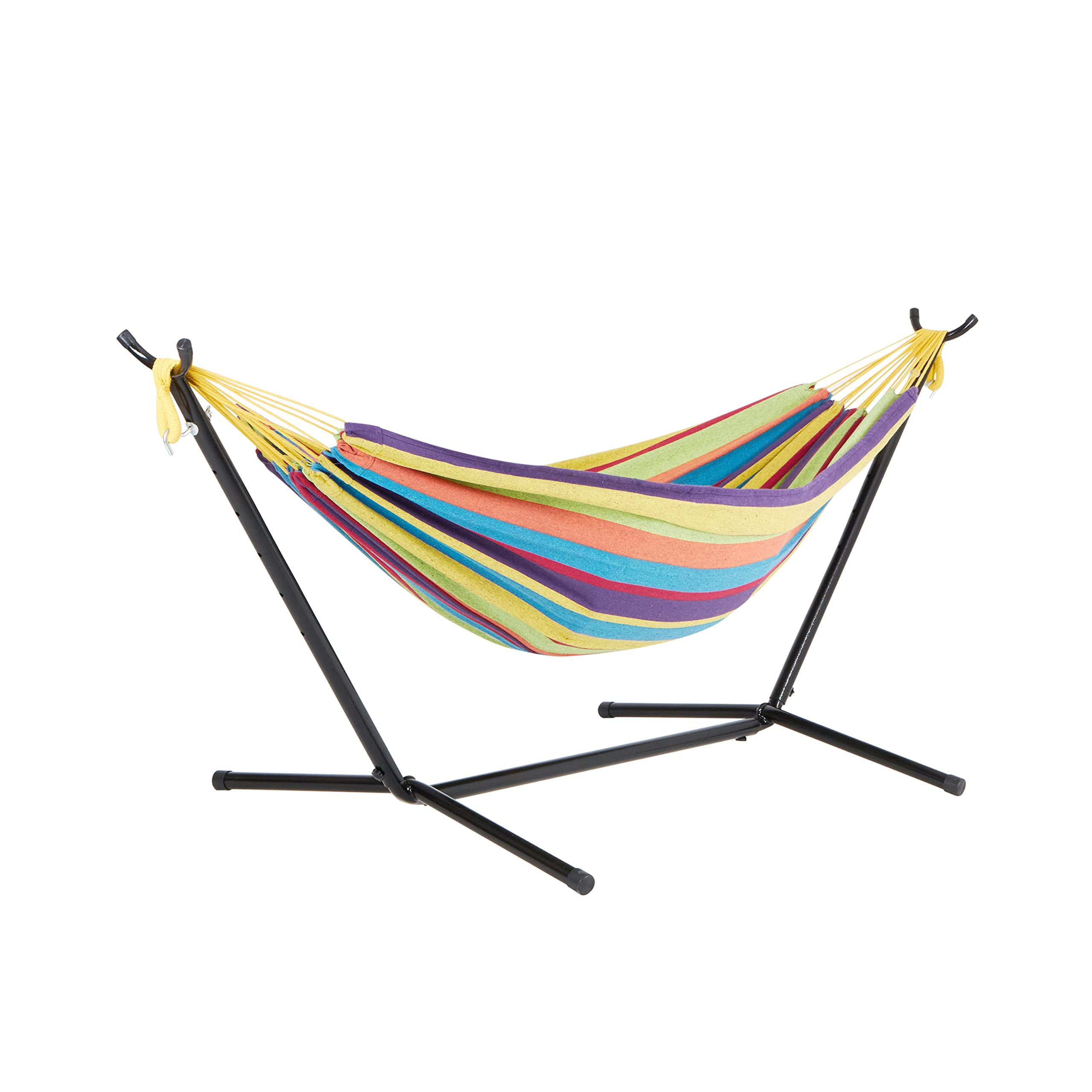 View 1 of Bliss Hammocks 60'' Wide Hammock & Built-in Stand w/Carrying Case & Hanging Hardware Indoor, Outdoor, Poolside, Patio, Backyard Heavy Duty, Strong & Durable 400 Lbs Capacity (BHST-401-CS)