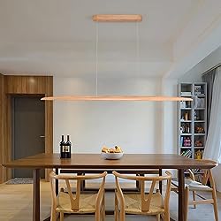 YISDESIGN 51" 36W Wood LED Linear Pendant Light