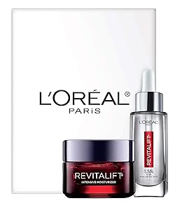 L'Oreal Paris Skin Care Revitalift Hyaluronic Acid Facial Serum and Triple Power Face Moisturizer Anti-Aging Skin Care Set, 1 Kit