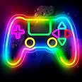 Gamer Neon Sign, LED Game Controller Gamepad Gaming Neon Light Sign for Game Room Wall Decor, Scrolling Color Changing Flashing Modes, Video Game Gifts for Teens, Boys, Kids, RGB
