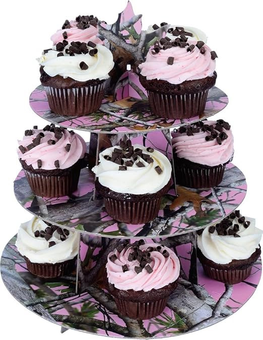 Amazon Com Pink Camo Cupcake Stand Holds 24 Cups Sturdy Easy