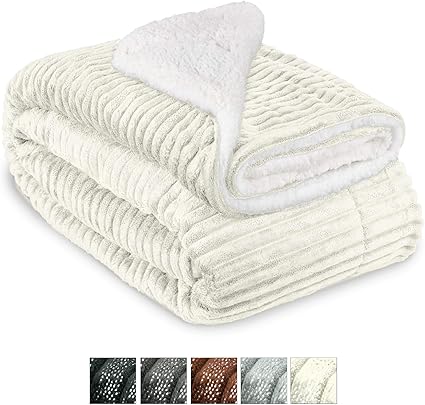 Beautissu Plaid Elisa Fleece Deken 220 X 240 Extra Zachte Sherpa Dekens Natuur Amazon Nl