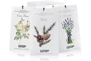 MYARO Scented Sachets 12 Pack Home Fragrance Sachet for Drawers & Closets, Long-Lasting Sachets Bags Cedar Wood, Ocean, Lavender Scented Sachet 3 Scent Air Freshener Scent for Lover